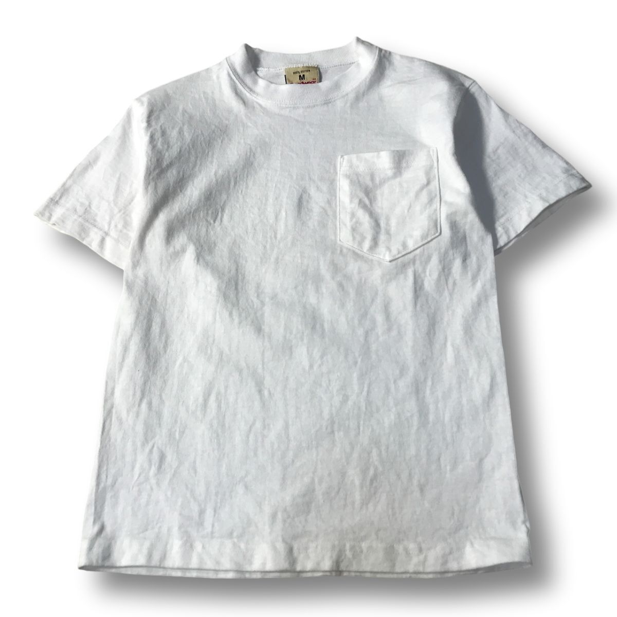 《良品◎》Goodwear グッドウェア★アメリカ製*ポケット*半袖Tシャツ*カットソー*ホワイト*サイズM(LS1029)◆NP