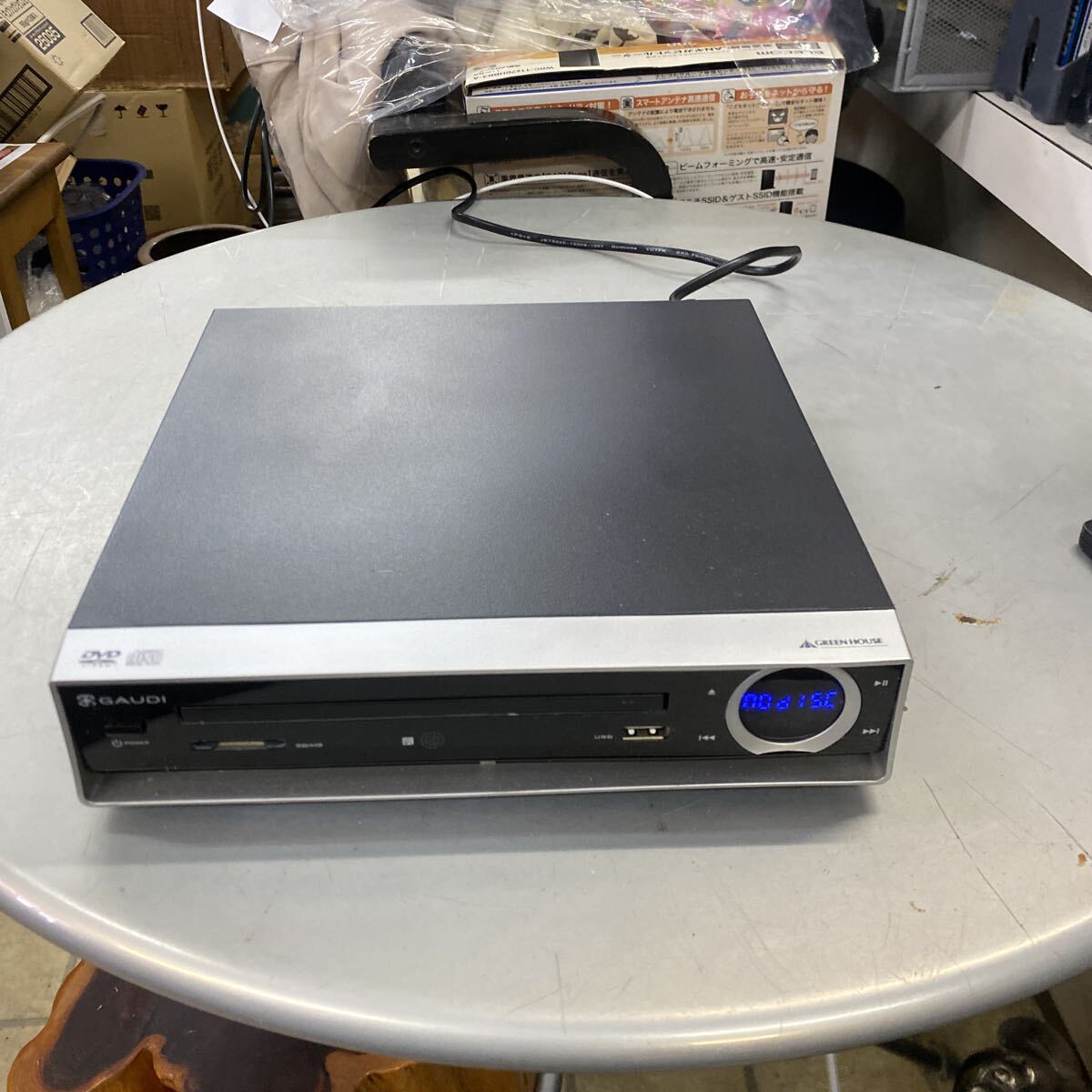 【通電確認のみ】GREEN HOUSE GAUDI DVDプレーヤー GHV-DV300 本体のみ ジャンク扱い 現状品