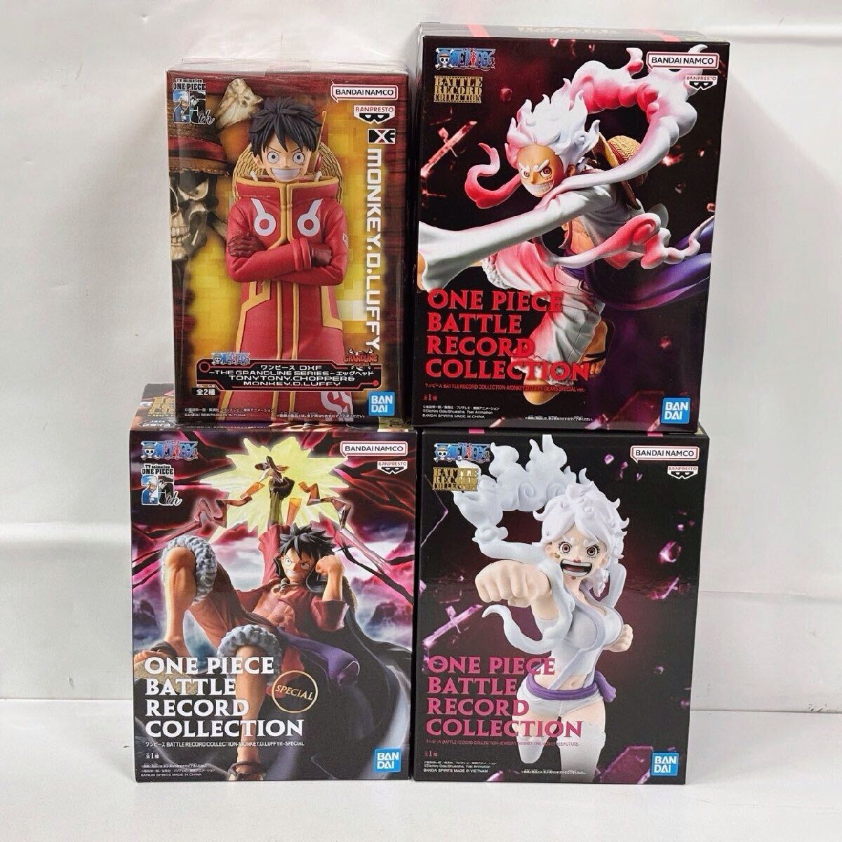 4個セット　ワンピース プライズ完成品　モンキー・D・ルフィ ギア5ジュエリー・ボニー BATTLE RECORD COLLECTION