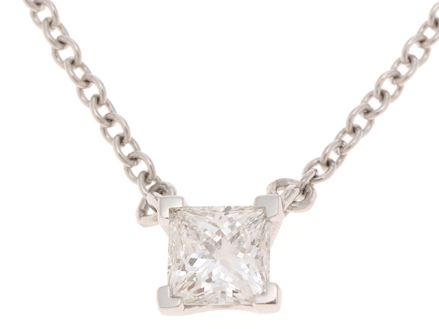 TIFFANY&Co. ティファニー ジュエリー ソリティア ペンダント ダイヤモンド 貴金属・宝石 ネックレス Pt950 プラチナ【中古】【473】