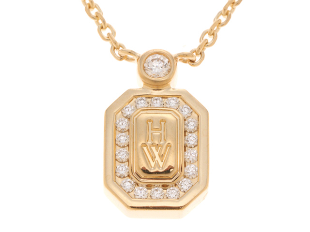 HARRY WINSTON ハリーウィンストン ジュエリー HWロゴNC/YG/D/6.1g 貴金属・宝石 PEDYRD16HWL 【中古】431
