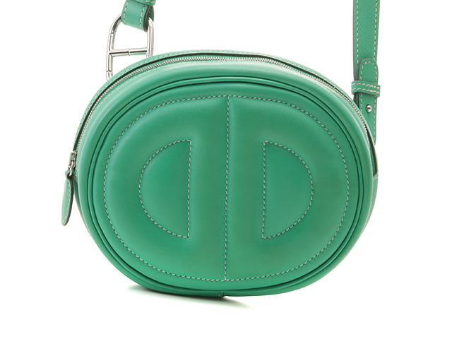 HERMES エルメス バッグ インザループ ヴェルソ グリーン/ライトブルー/SV ヴォースイフト グリーン レディース【中古】431