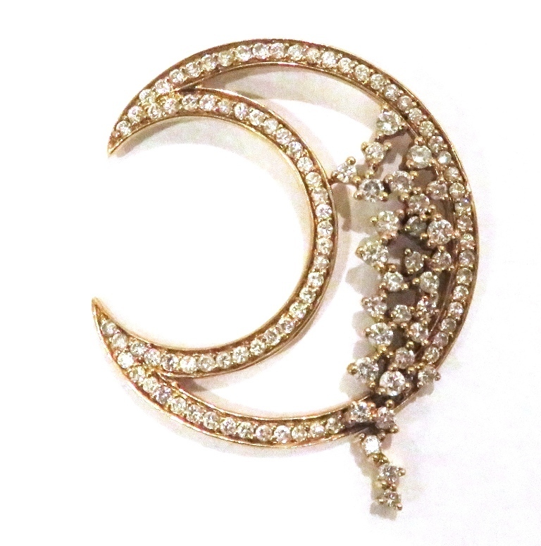 ジュエリー K18PG/D1.00ct/約4.4g【205】 貴金属・宝石 ペンダントトップ K18ピンクゴールド/ダイヤモンド ピンク レディース【中古】