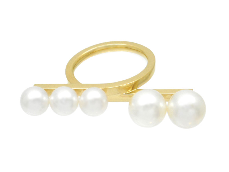 TASAKI タサキ ジュエリー バランスループR 貴金属・宝石 R4816 リング・指輪 K18イエローゴールド/アコヤ真珠 12号【中古】431