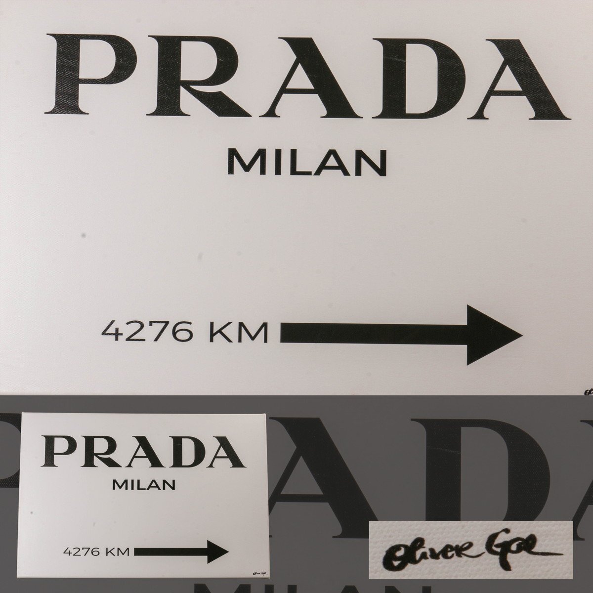 【SAG】Oliver Gal オリバーガル Milan Minimalist PRADA プラダ ポップアート キャンバス 保証証 本物保証