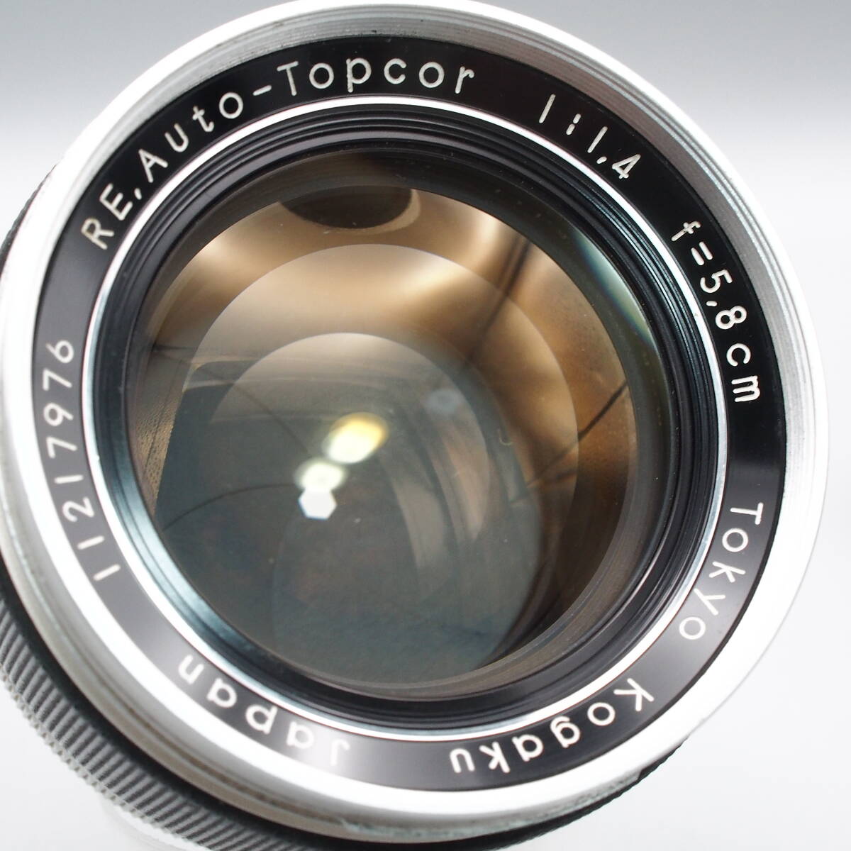 【美品】 RE. Auto-Topcor 1:1.4　f=5.8cm 純正フード、前後キャップ　58mm F1.4　トプコン　トプコール