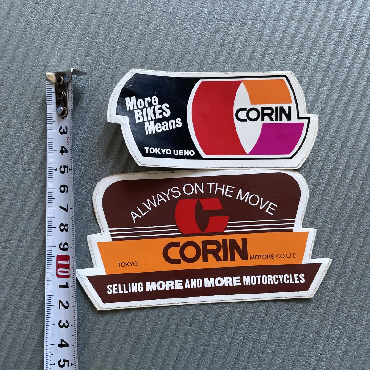 ステッカー 当時物 CORIN 上野 光輪モータス レトロ 1970〜1980年代 自動車 バイク コレクション インテリア 希少