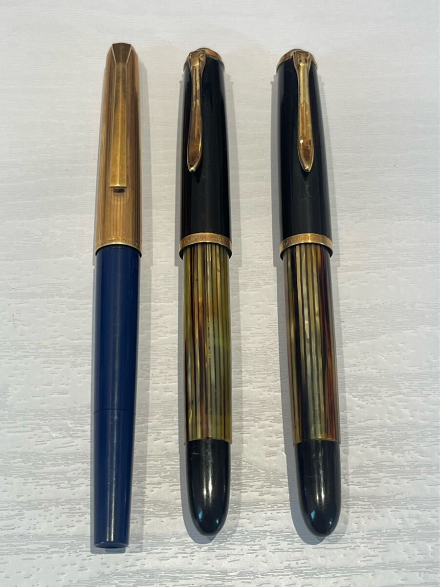 【1円スタート】Pelikan ペリカン 万年筆 3本セット ヴィンテージ / Pelikan 30 ROLLED GOLD / Pelikan 400 筆記未確認 ジャンク扱い