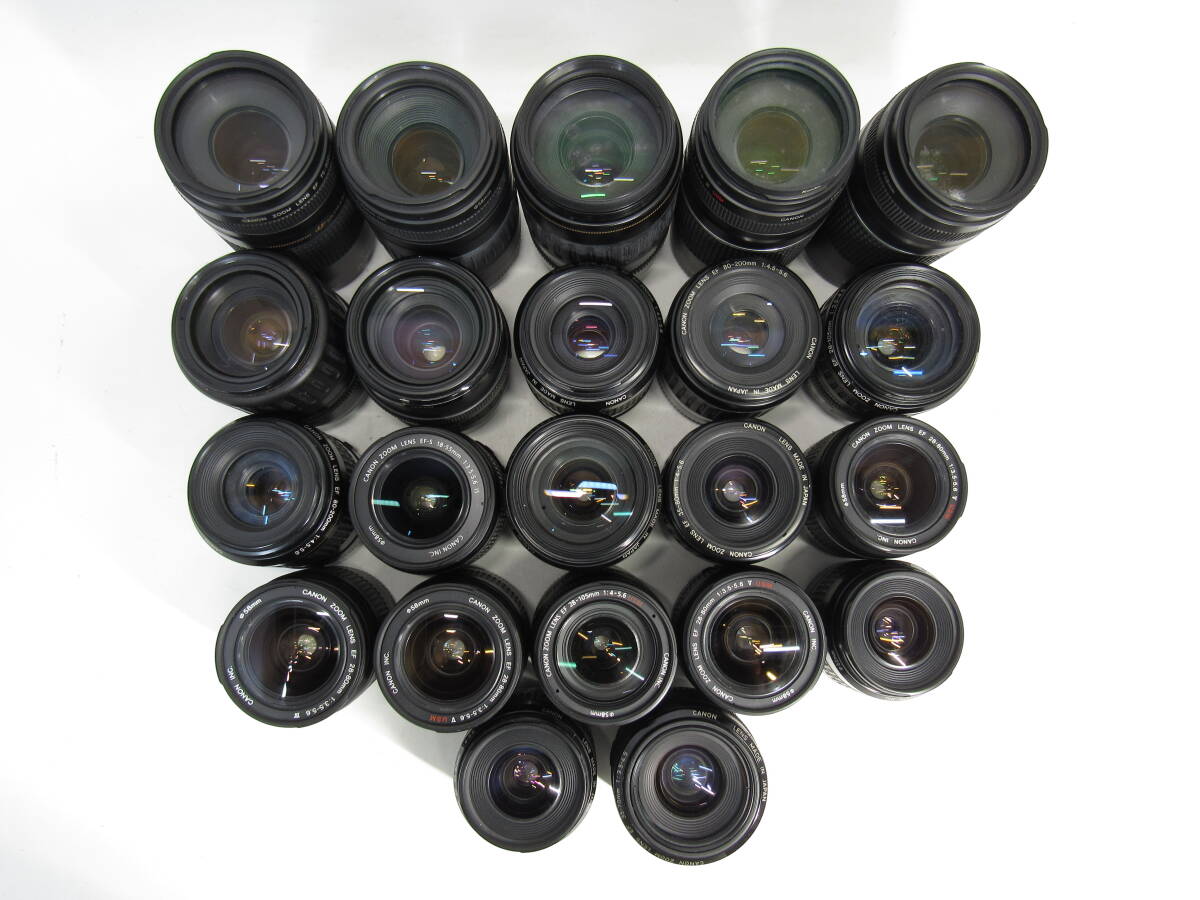 T-3929[同梱不可] Canon AFレンズ 22点まとめセット ウルトラソニック 70-210mm 75-300mm 90-300mm 他 キャノン フィルムカメラ ジャンク