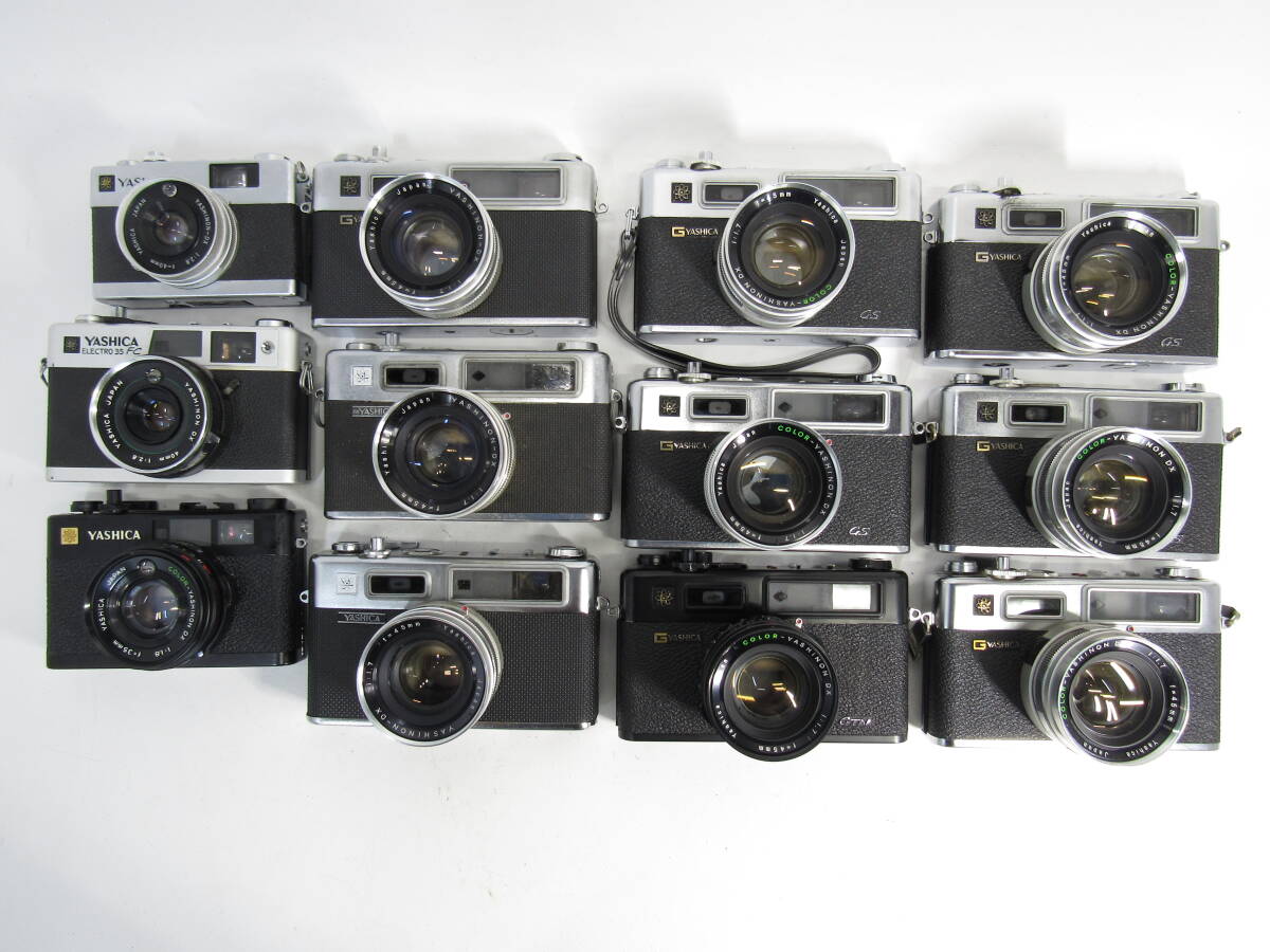 T-3933[同梱不可] Yashica コンパクトカメラ 12点まとめセット レンジファインダー ELECTRO35 GS GTN 等 ヤシカ フィルムカメラ ジャンク