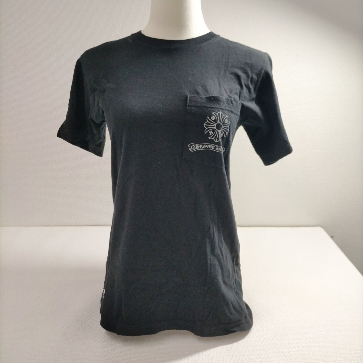 5点以上落札で送料無料！ CHROME HEARTS クロムハーツ 半袖Tシャツ Sサイズ ポケットTシャツ ブラック 4490120