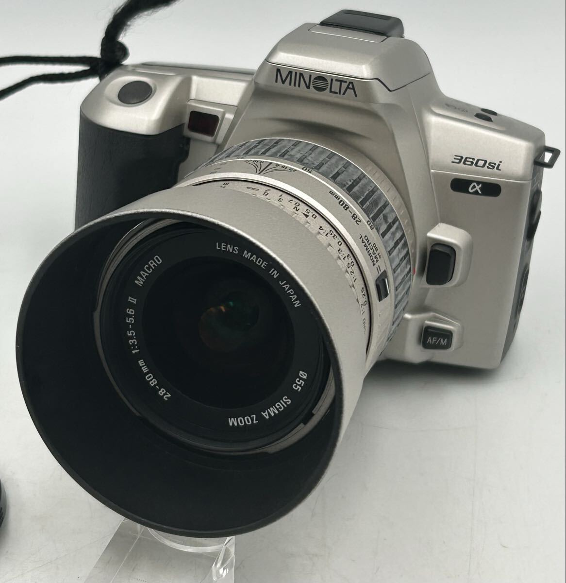 【2855】 MINOLTA 360si α 28-80mm 1：3.5-5.6 II フィルムカメラ　動作未確認　（m6.12）