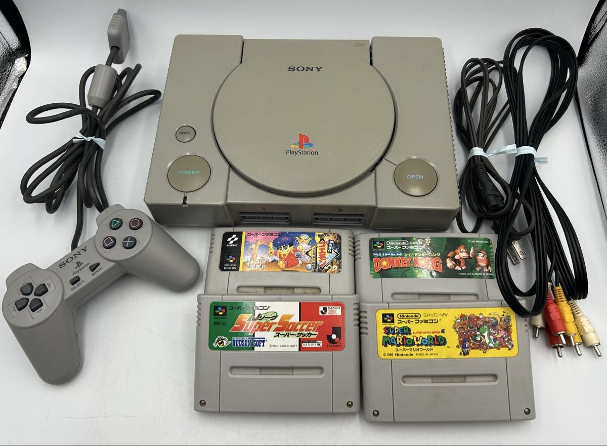 【2853】 SONY PlayStation プレイステーション SCPH-3000 通電確認済　カセット4 中古現状品　（m.y6.9）