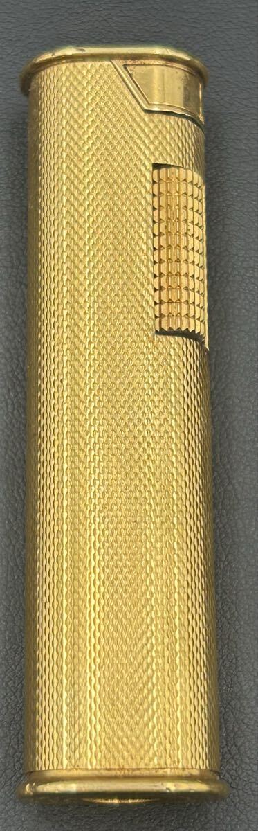 【2864】 dunhill ダンヒル ガスライター ローラー式 ゴールドカラー スリム 喫煙グッズ　着火未確認　（m6.10）