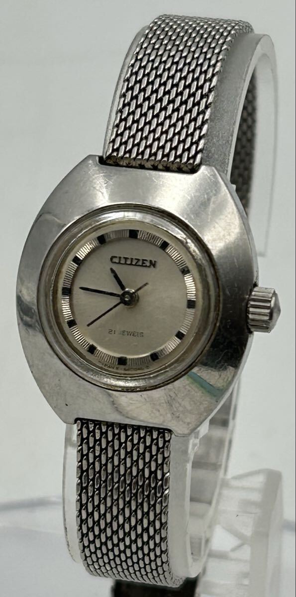 【2866】 CITIZEN ヴィンテージ　4-680031TA シルバー 腕時計 動作未確認　現状品　（m6.10）