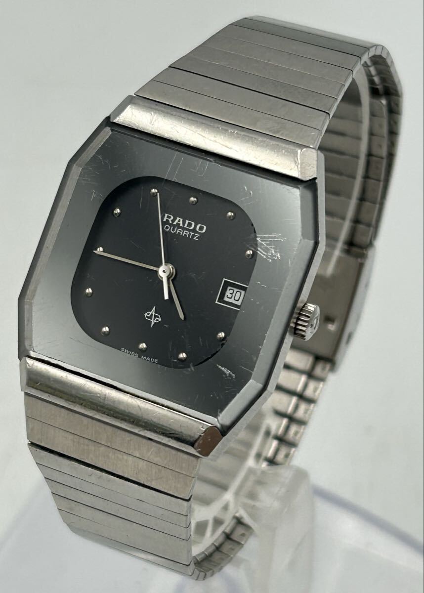 【2790】 RADO ラドー　711.2011.4 ブラック文字盤 ベルト　 SEIKO 刻印　腕時計　画像要確認　動作未確認　（i6.5）