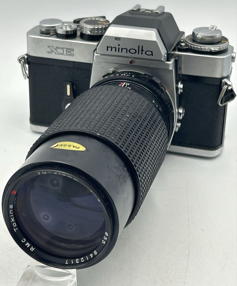 【2861】 minolta XE RMC Tokina 70-210mm フィルムカメラ 動作未確認　現状品　（m6.12）