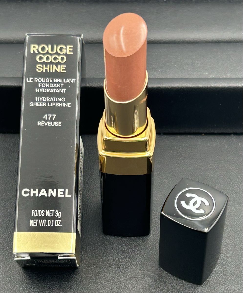【2846】 未使用保管品　CHANEL ルージュ　 ココ シャイン　477 レヴーブ　 リップスティック シャネル　（m.r6.1）