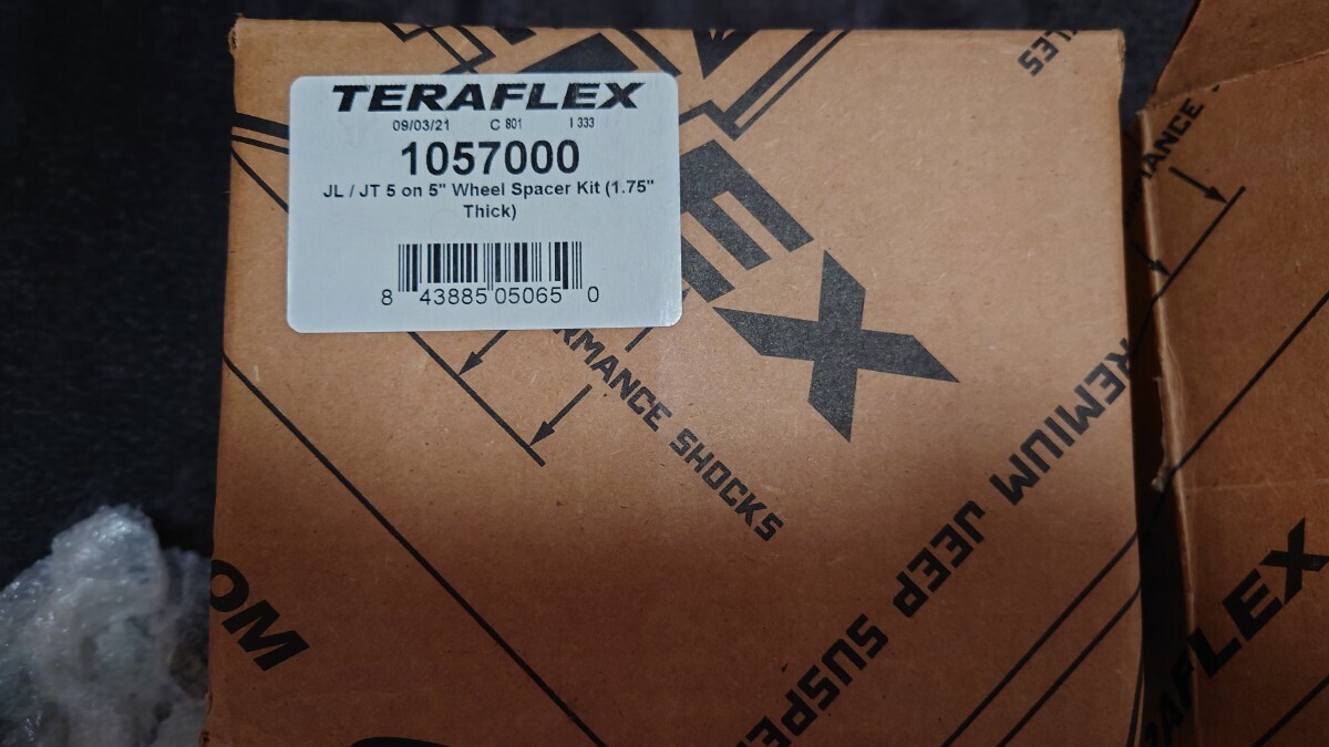 TERAFLEX JL/JT 5 on 5 Wheel Spacer Kit 1.75 Thick 1057000 ジープ　ラングラー　ルビコン　ワイトレ　ホイールスペーサー