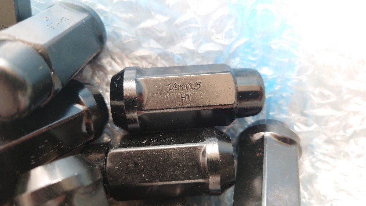 ラングラー ルビコンJL　GORILLA (ゴリラ) M14x1.5 【20個セット】 ブラック袋ナット ブラックナット ロングナット 19HEX14mm 1.5 