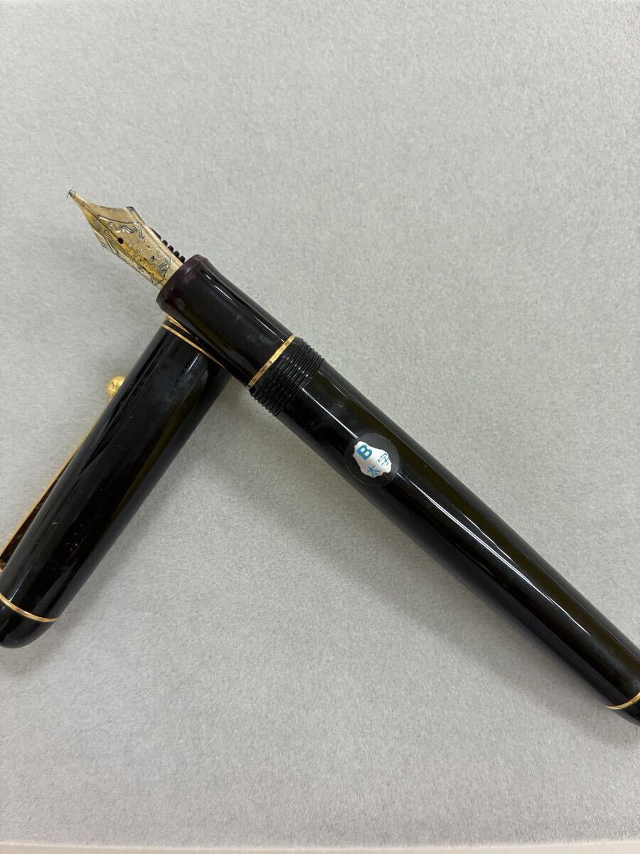1円〜　 PILOT パイロット 万年筆 筆記用具 CUSTOM ペン先14K 585刻印　74 中古品 14K-585 ブラック ゴールド