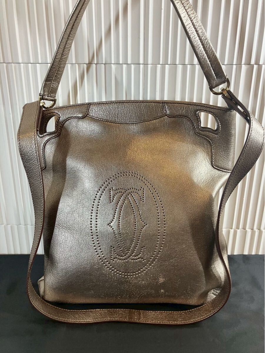 不村2204 Cartier カルティエ マルチェロ トートバッグ ショルダーバッグ