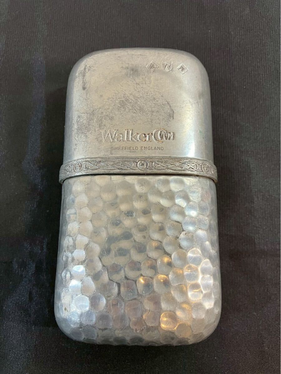 世本2209 現状品 WALKER ピューター スキットル 英国 携帯ボトル 錫製