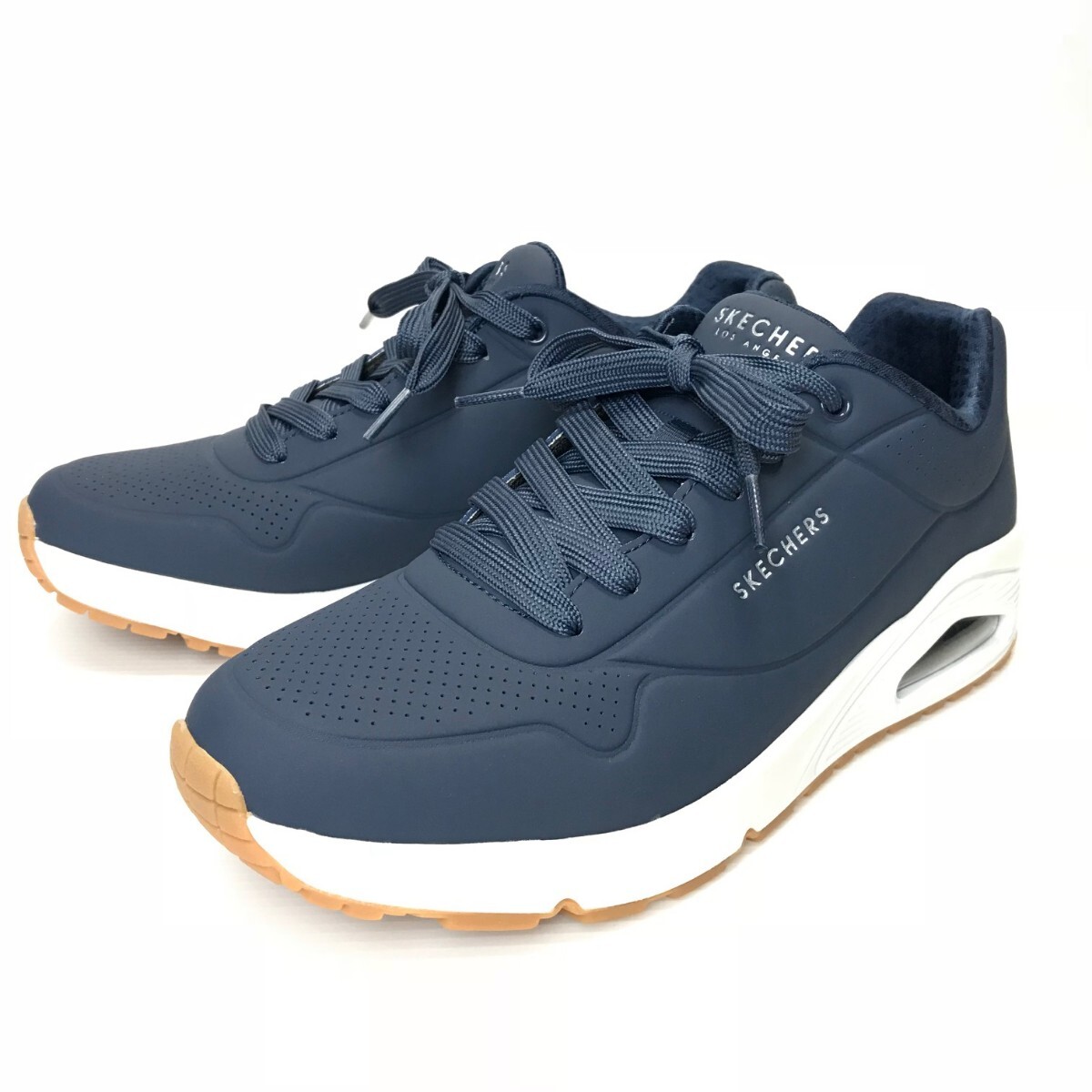 未使用☆SKECHERS スケッチャーズ スニーカー/ウノ スタンド オン エア UNO Stand On Air/52458/定価:10,890円/size:27.5/ネイビー/メンズ