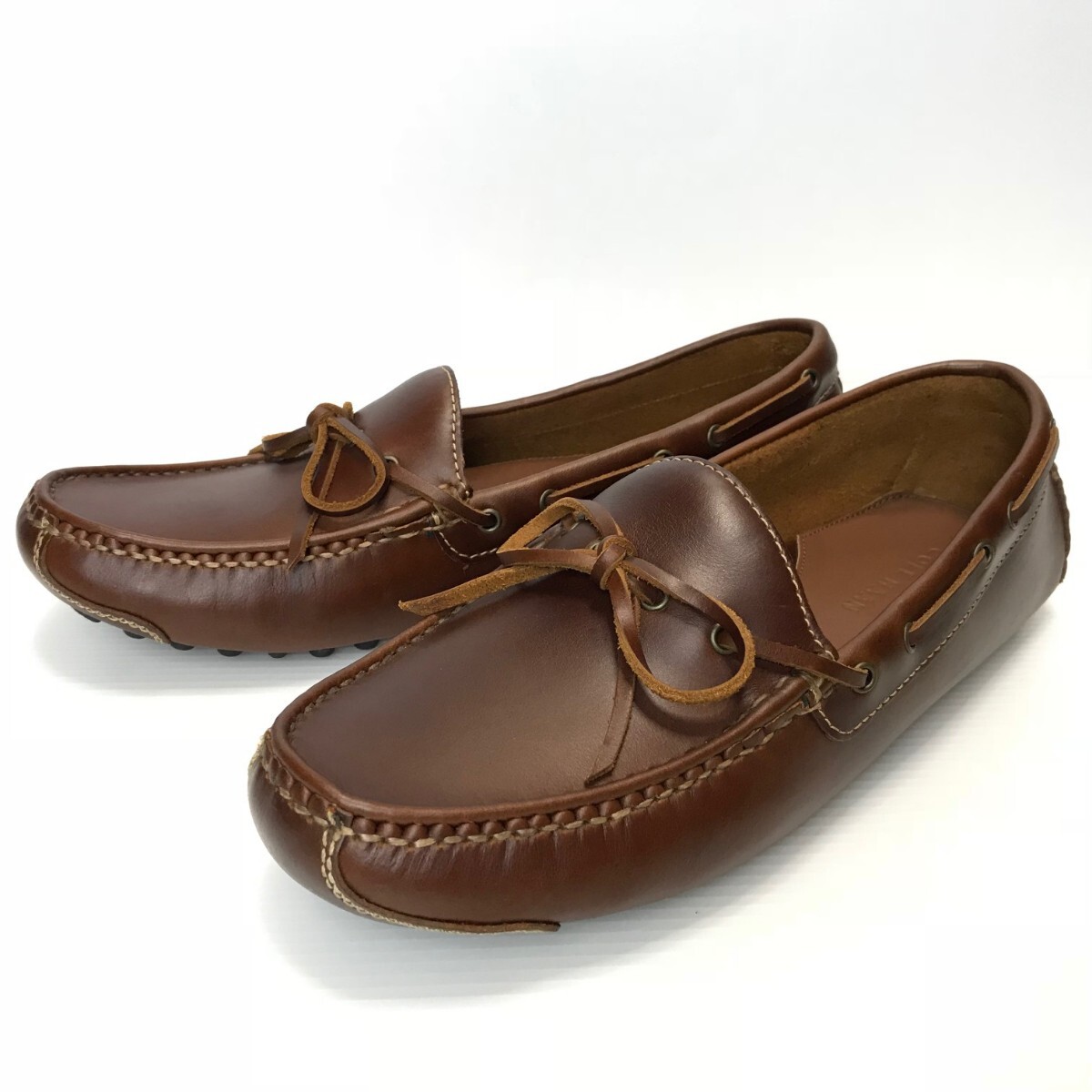 極美品☆COLE HAAN コールハーン/ガニソン ドライバー /レザー ローファー/シューズ /「13215」/size:8.5(26.5cm)/定価:31,900円/茶/メンズ