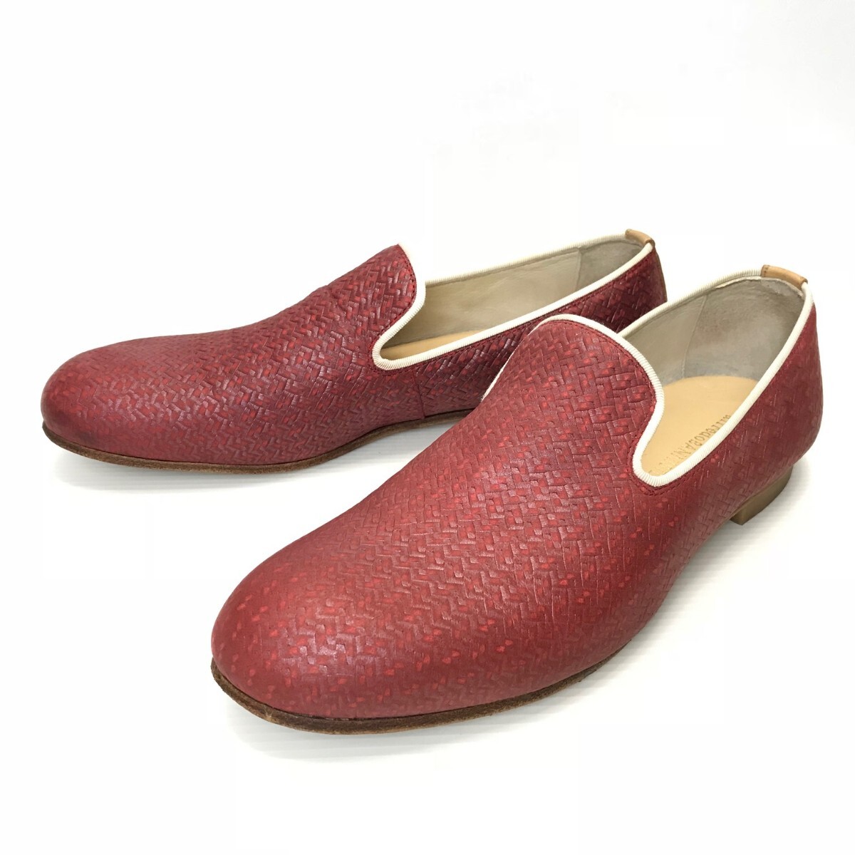 美品☆アルフレッドバニスター alfredoBANNISTER ☆スリッポン /レザー シューズ/品番：52021402000/size:42/本革/定価:25,300円/メンズ