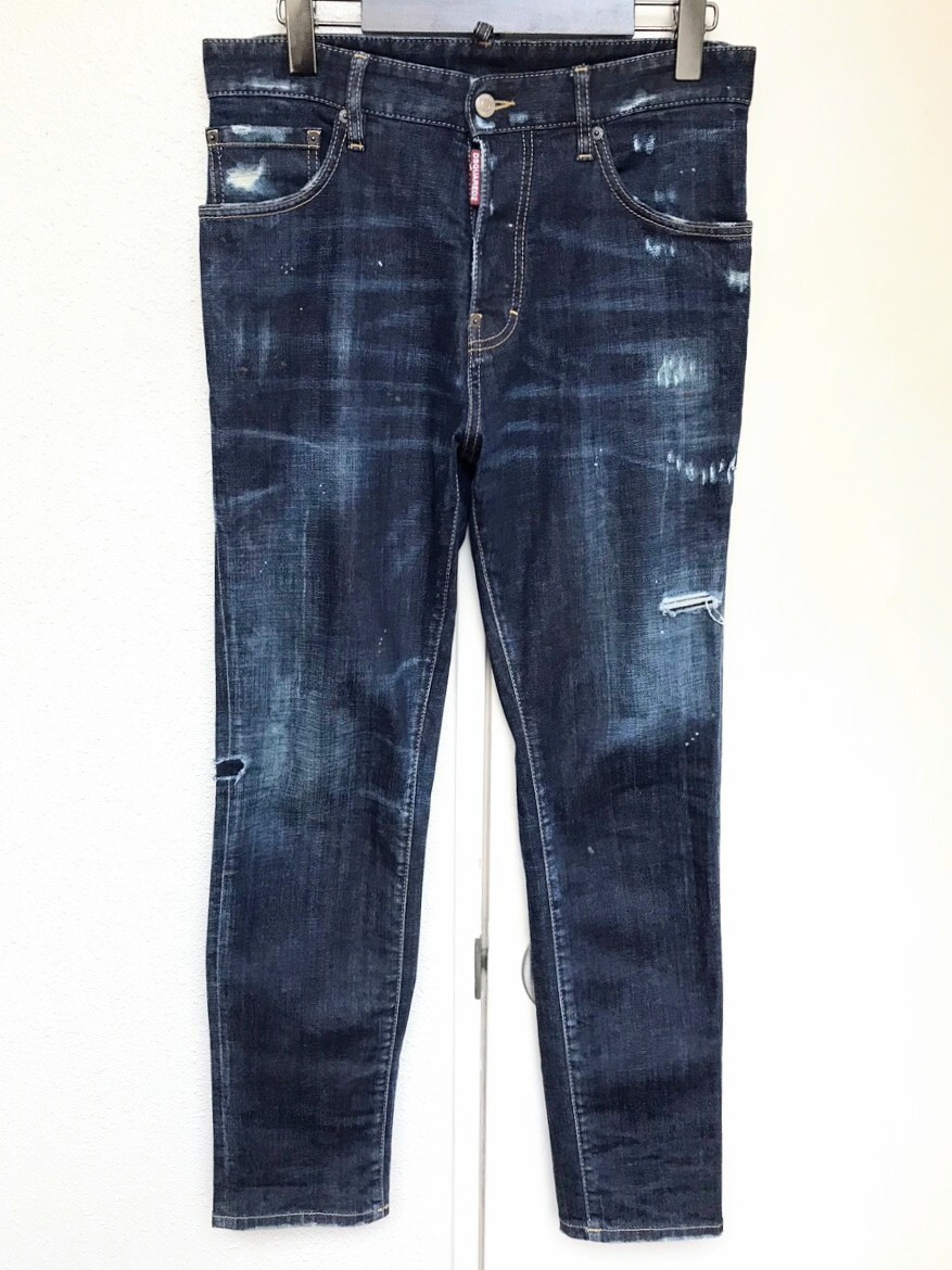 美品☆DSQUARED2☆ディースクエアード/ ストレッチ デニム/Sexy Mercury Jean/2020ss/ S74LB0678 /定価:83,600円/size:46/メンズ