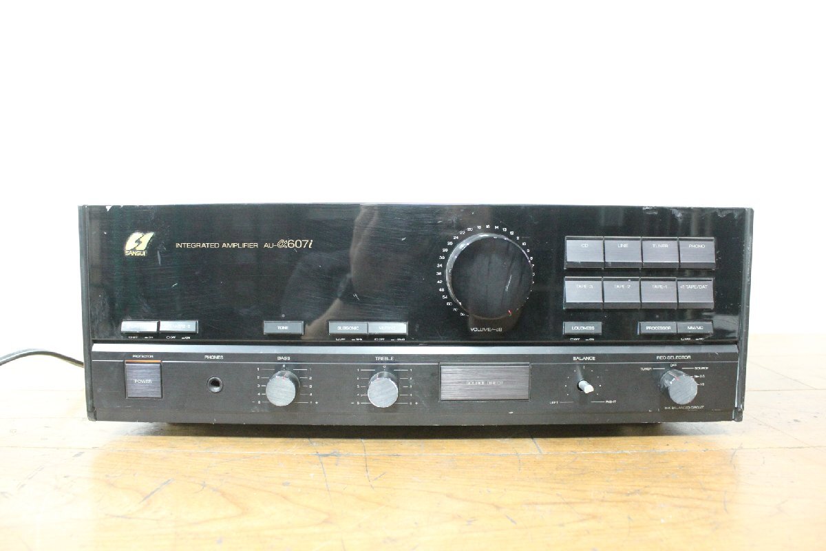 ☆【2H0603-12】 SANSUI サンスイ 山水 プリメインアンプ AU-α607i 100V 音響機器 オーディオ機器 ジャンク