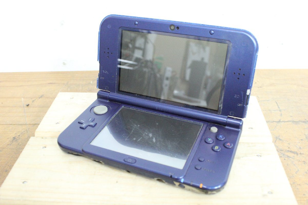 削除しないで☆【1W0603-6】 NINTENDO 任天堂 NEW 3DS LL RED-001 メタリックブルー 本体のみ ジャンク