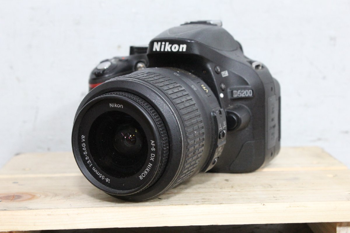 ☆【1W0609-22】 Nikon ニコン デジタル一眼レフカメラ D5200 18-55mm 1:3.5-5.6G VR ジャンク
