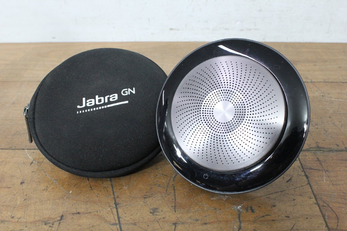 □【2Y】 Jabra ジャブラ ポータブルスピーカーフォン PHS040W ① ソフトケース付 Bluetooth ジャンク