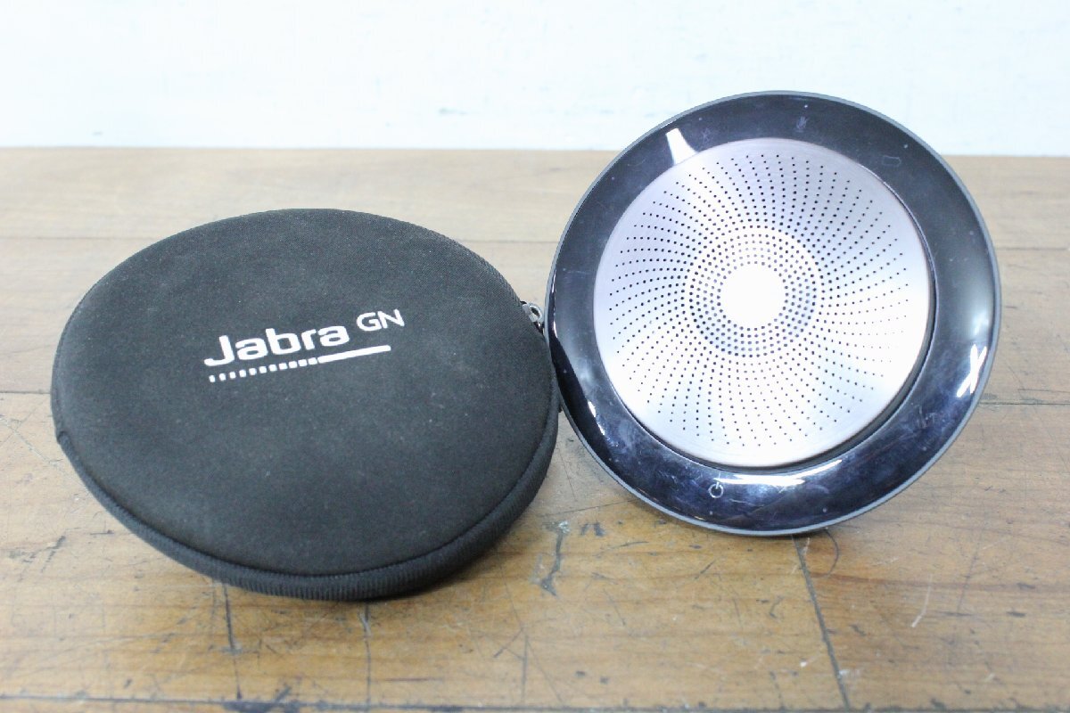 □【2Y】 Jabra ジャブラ ポータブルスピーカーフォン PHS040W ② ソフトケース付 Bluetooth ジャンク