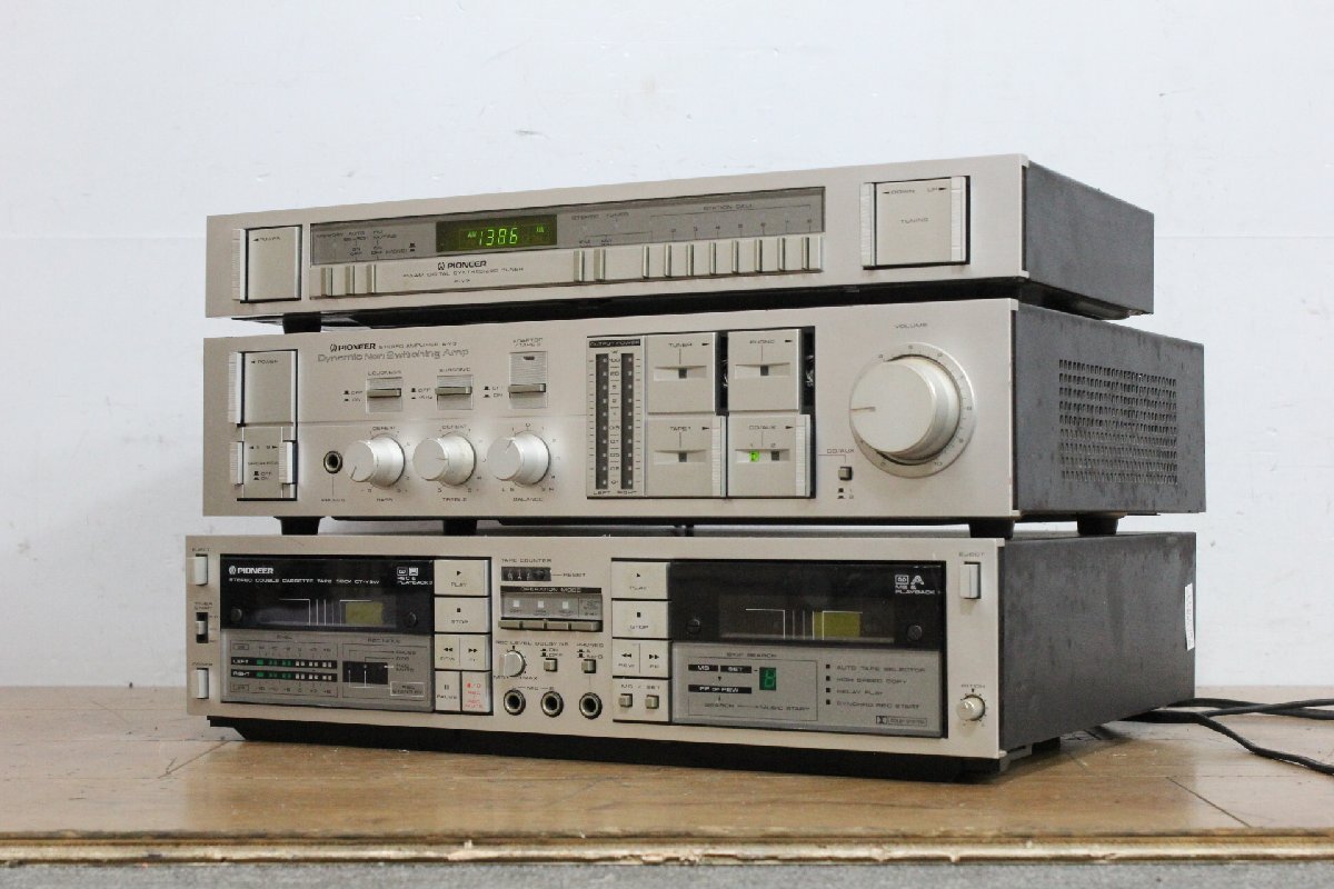 ☆【2W0618-18】 PIONEER パイオニア システムコンポセット F-Y7 A-Y9 CT-Y8W 3台セット アンプ オーディオ機器 ジャンク