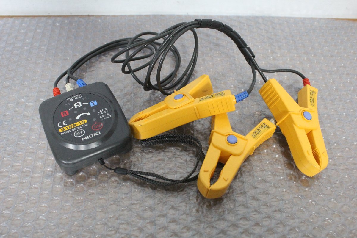 ☆【1H0618-25】 通電確認済 HIOKI 日置電機 検相器　ワイドクリップタイプ 3129-10 現状品