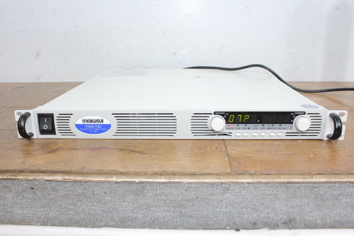 ☆【1T0508-33】 KIKUSUI 菊水 直流安定化電源 PAG6-100 100V REGULATED DC POWER SUPPLY ジャンク 再