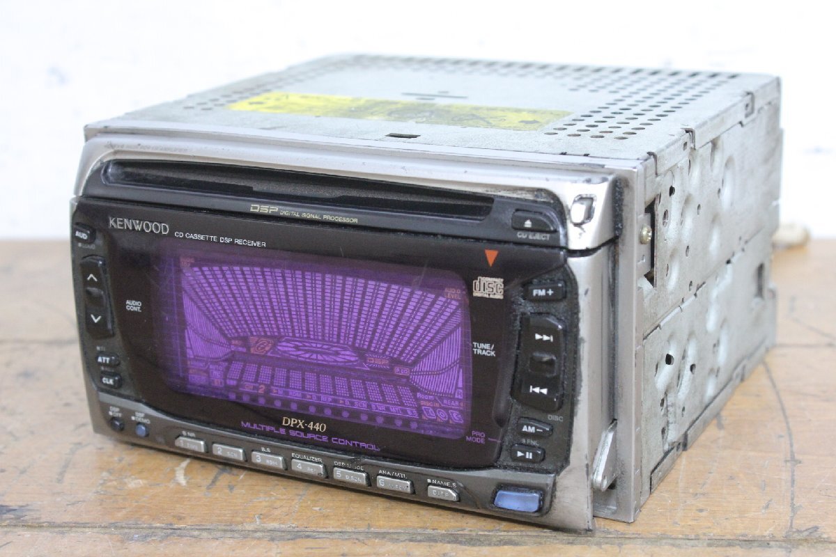 ☆【1W0619-1】 KENWOOD ケンウッド CDカセットレシーバー DPX-440 カーステレオ ジャンク