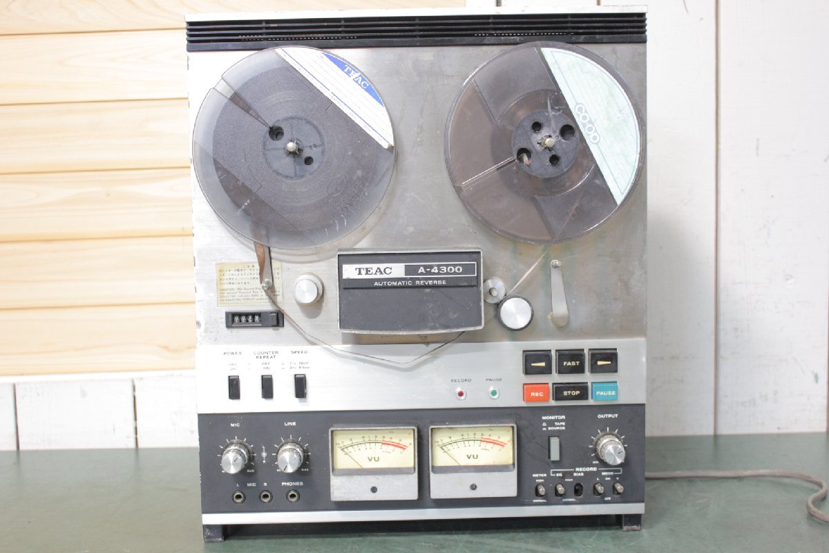 ☆【2H0618-2】 TEAC ティアック ステレオテープデッキ A-4300 100V オープンリール式 ジャンク