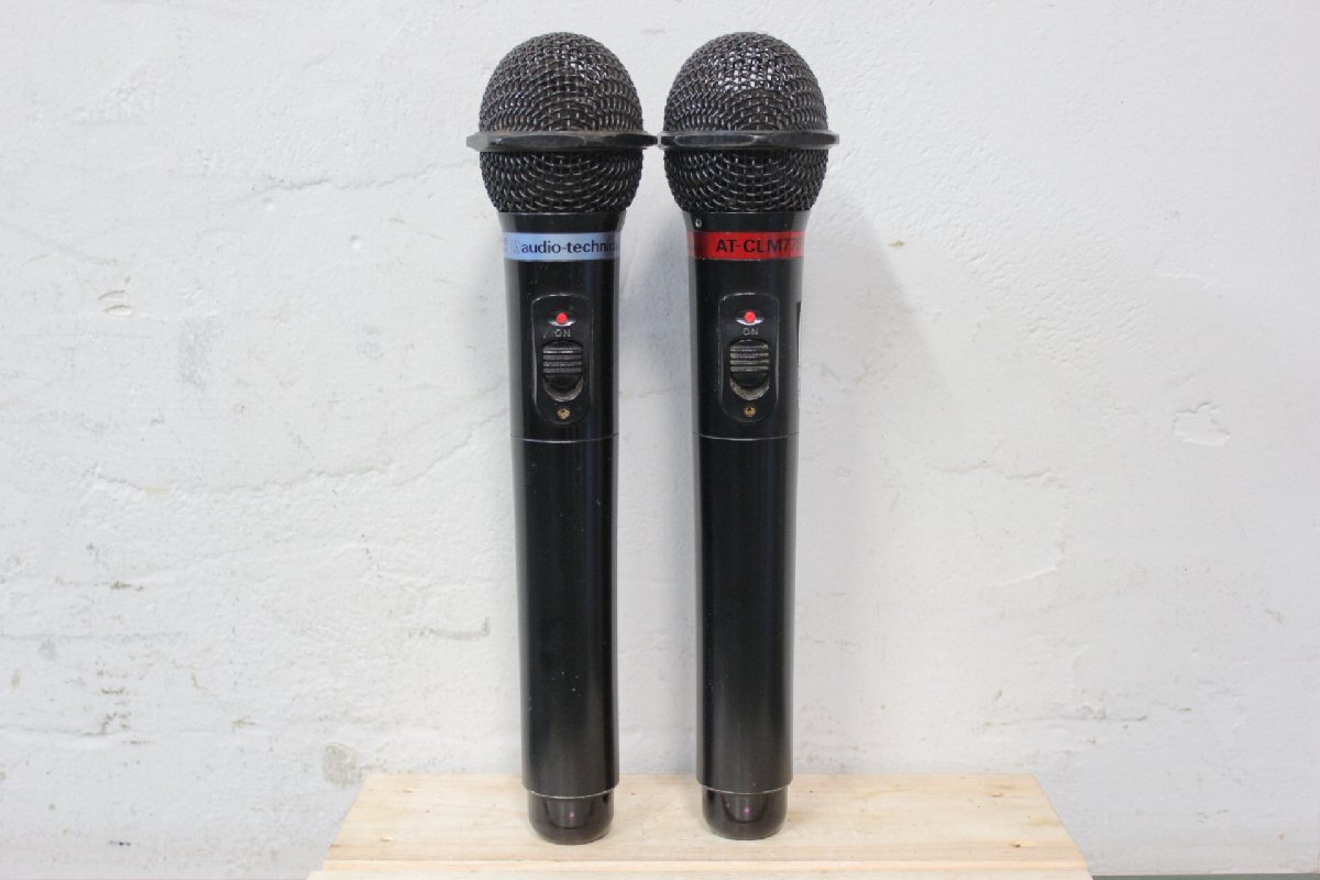 ☆【1H0616-19】 audio-technica オーディオテクニカ ワイヤレスマイク AT-CLM770T/A AT-CLM770T/B 2本セット ジャンク