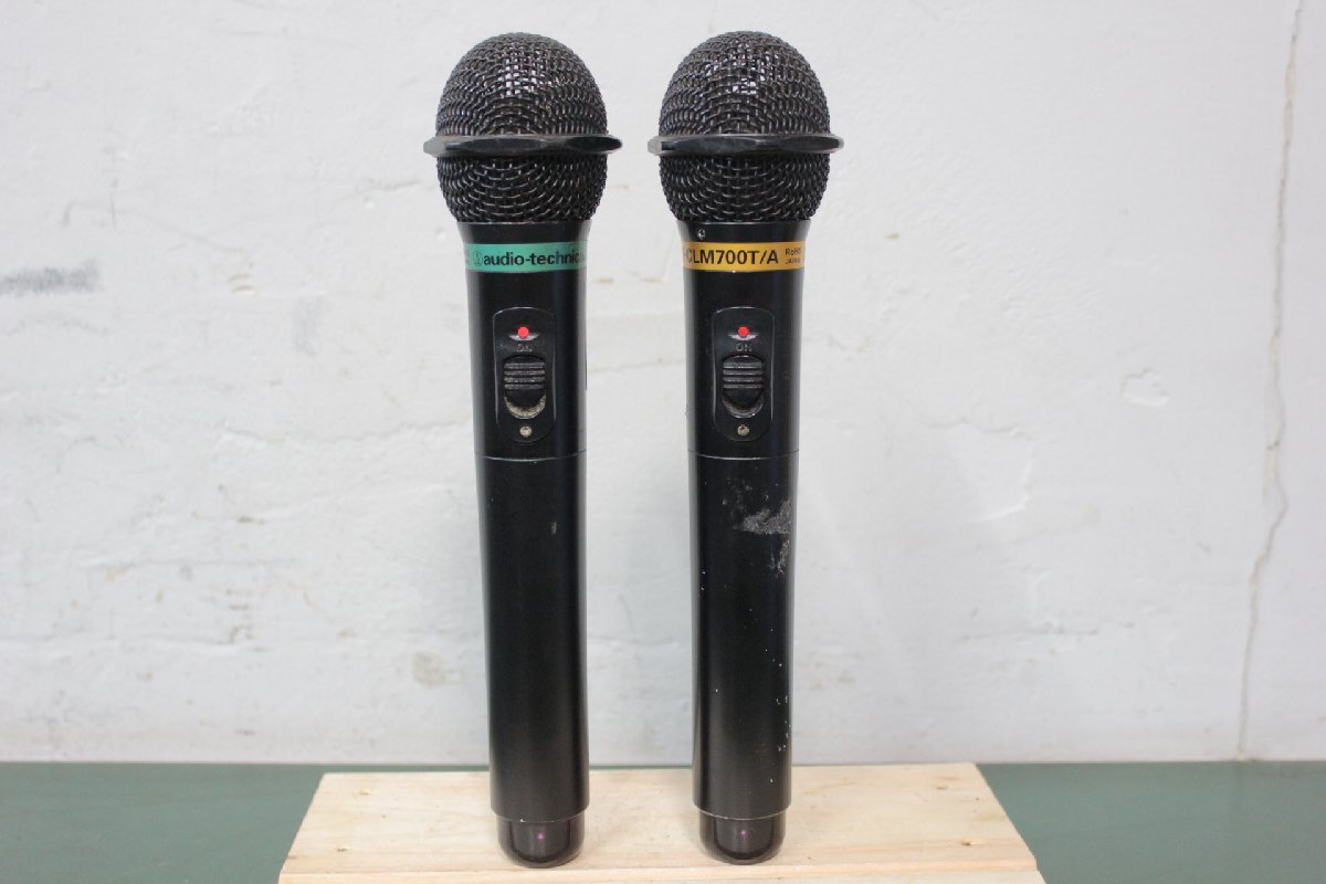 ☆【1H0616-18】 audio-technica オーディオテクニカ ワイヤレスマイク AT-CLM700T/A AT-CLM700T/B 2本セット ジャンク