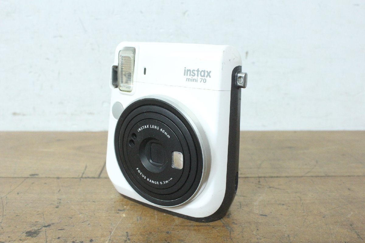 ☆【1F0623-3】 FUJIFILM 富士フィルム インスタントカメラ instax mini 70 チェキ ホワイト ジャンク