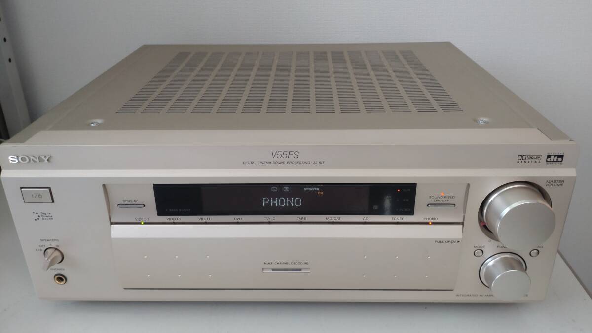 SONY　INTEGRATED AV AMPLIFIER　TA-V55ES　　ソニー　AVアンプ　★音出し確認済（FRONTのみ） 【ジャンク】