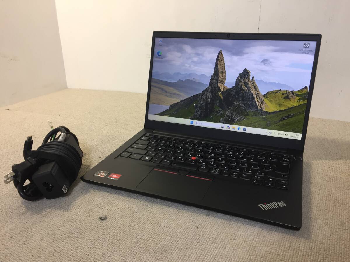 『1』Lenovo Thinkpad E14 Gen3 【Ryzen 5 5500U 2.1GHz/8GB/SSD256GB/AMD Radeon Graphics/Win11 Pro】ACアダプタ
