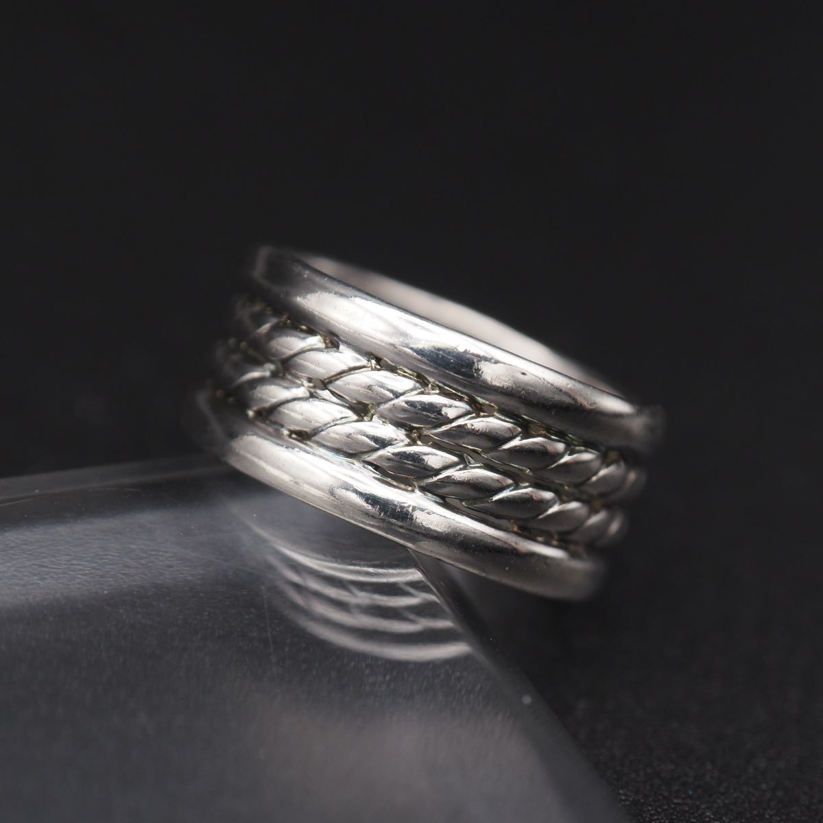 X067 ヴィンテージ SILVER刻印 リング デザイン シルバー 指輪 11号