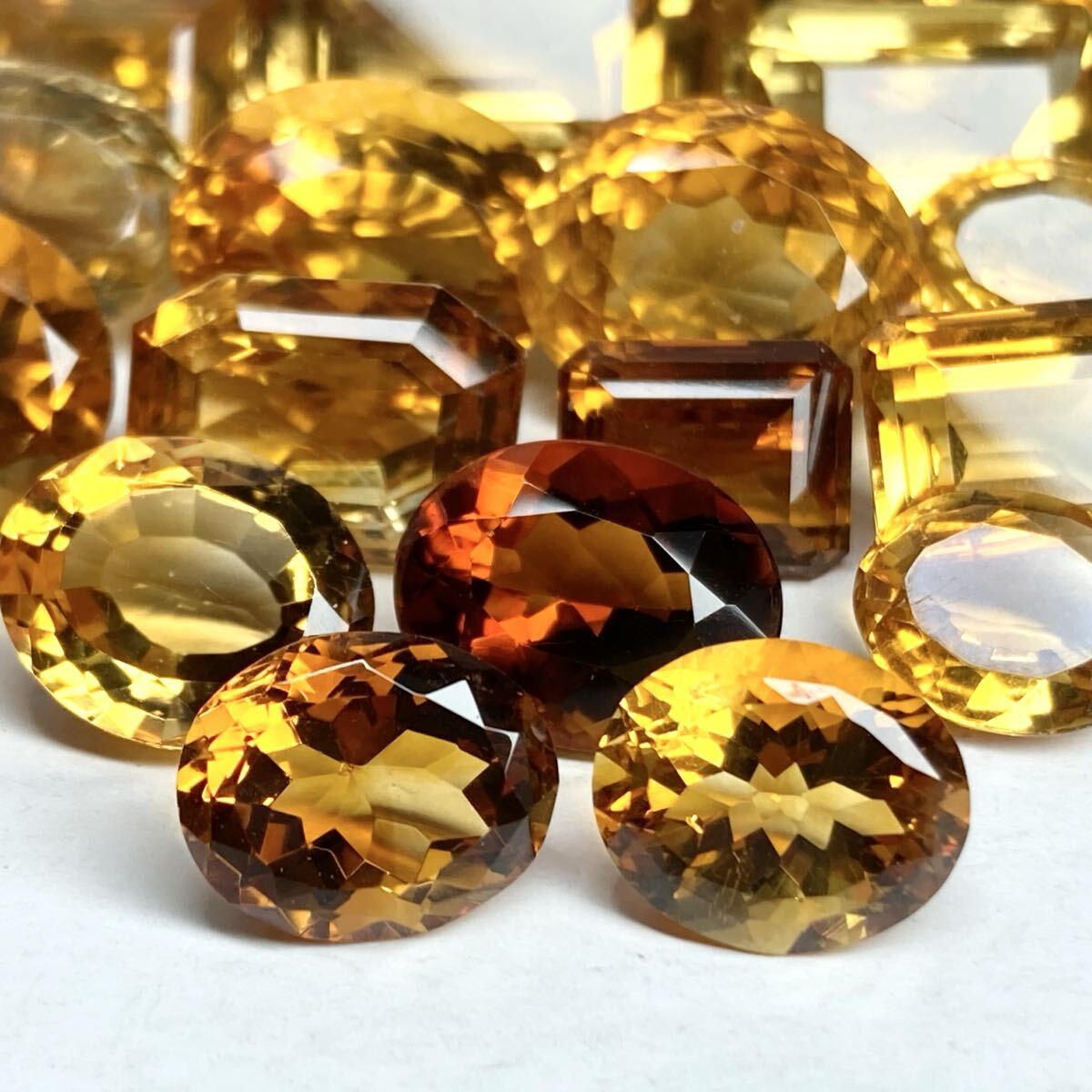 ◆天然シトリンおまとめ500ct◆j 約100g ルース 裸石 宝石 ジュエリー jewelry citrine 黄水晶 w4ツ17
