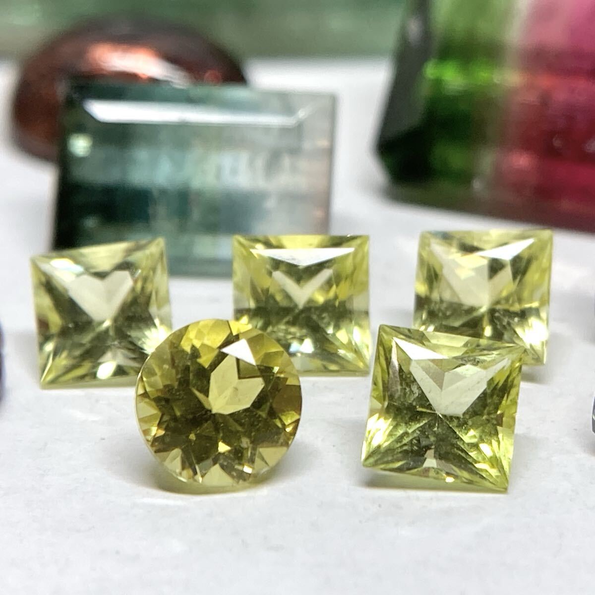 ◆天然トルマリンおまとめ46ct◆j 約9.2g ルース 裸石 宝石 ジュエリー jewelry tourmaline バイカラー ウォーターメロン 彫刻 w4ツ21