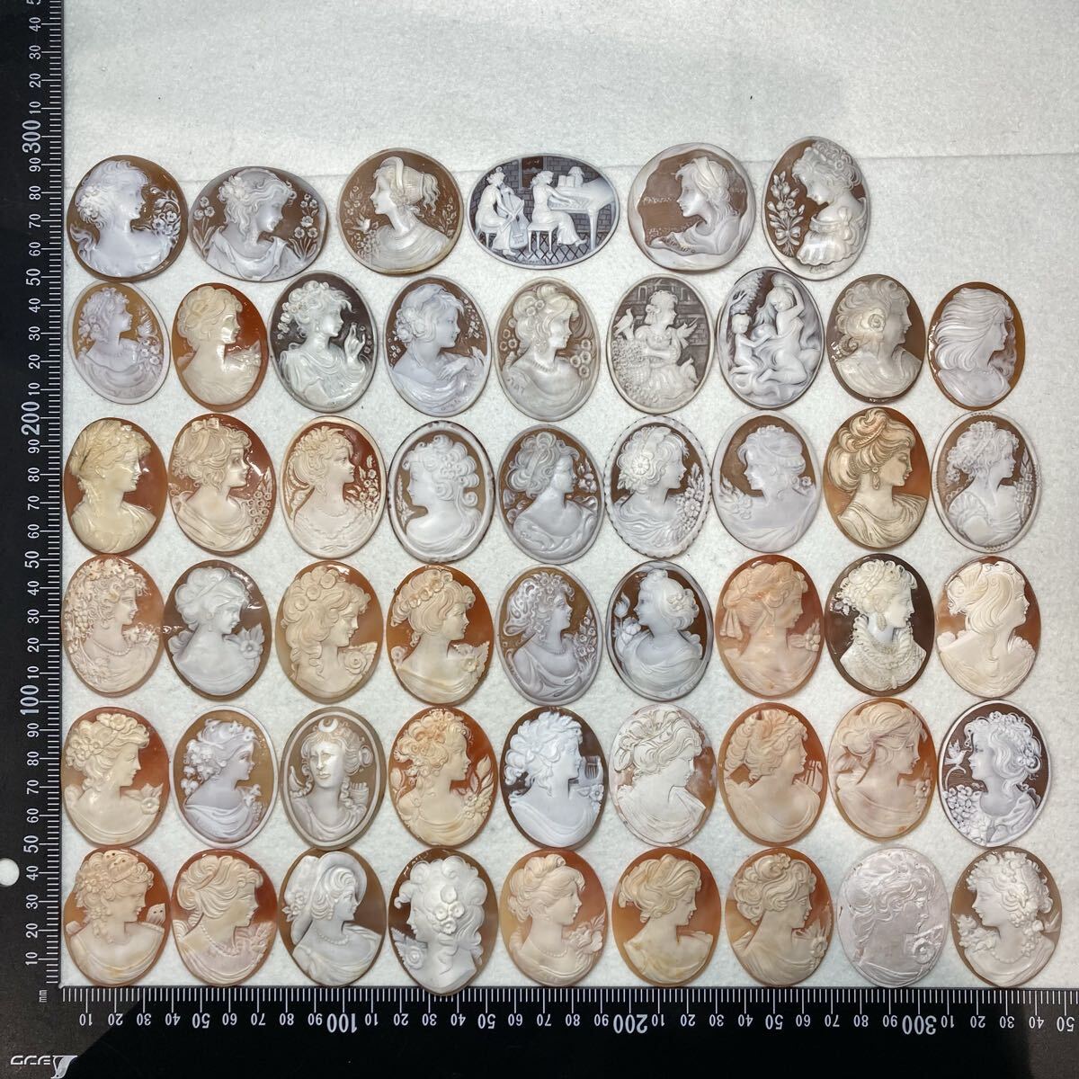 超大量!!◆シェルカメオおまとめ447.1g◆j 約2235.5ct ルース 裸石 shell cameo ブローチ 貴婦人 彫刻 アンティーク 作家物 w4す9